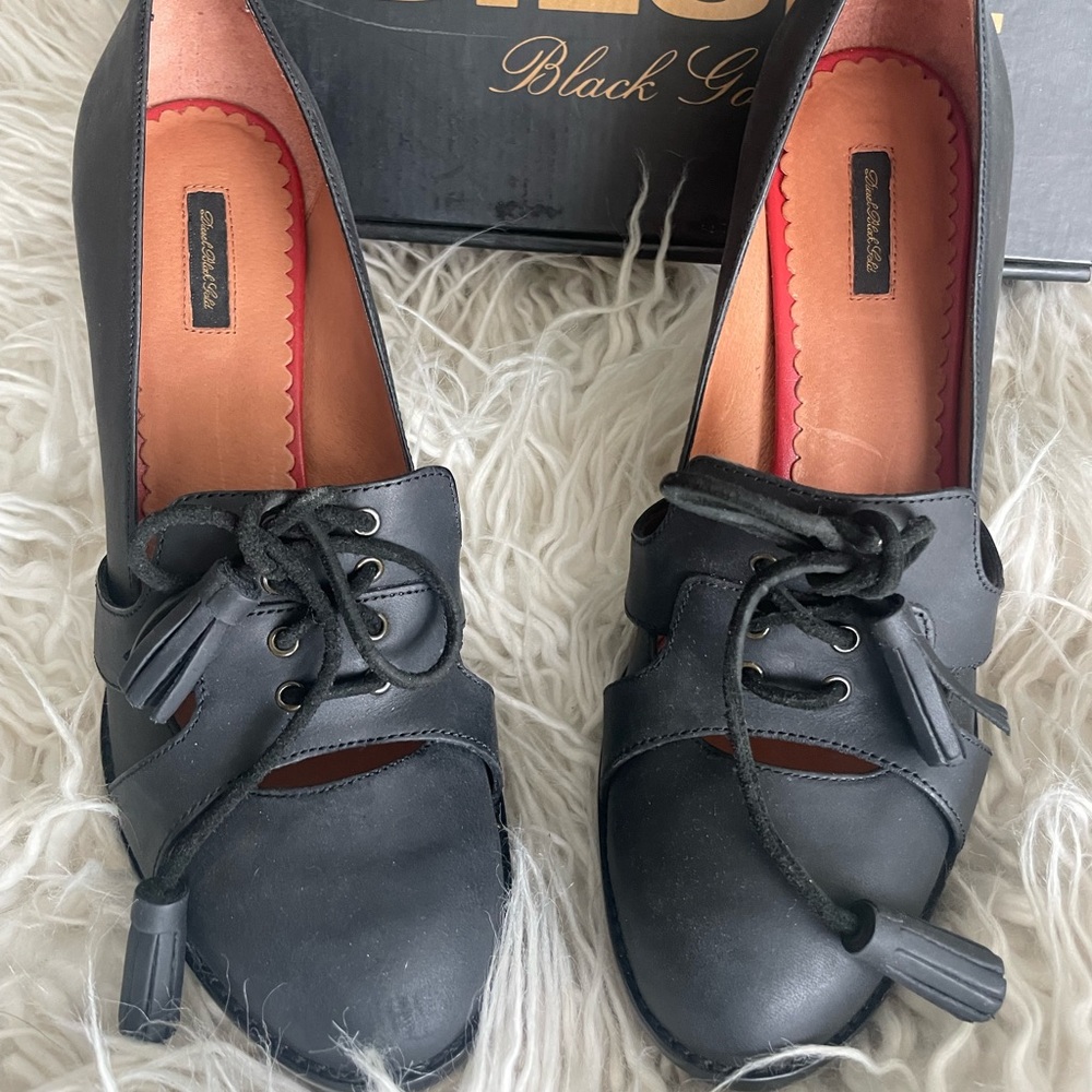Diesel Black and Gold Heels size 41 USA 10
